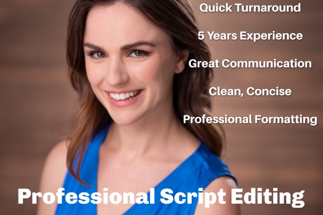 I will proofread and edit voiceover script