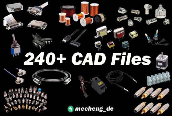 I will provide 240 plus 3d cad files of electric component, electronic component