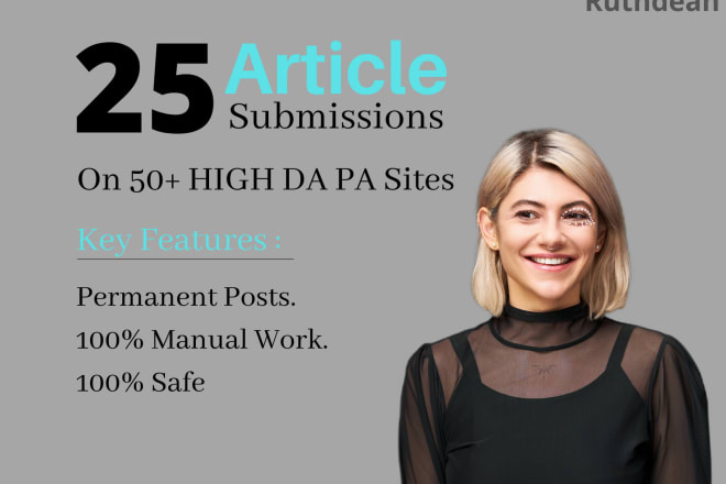 I will provide 25 unique domain interesting article submission with da50