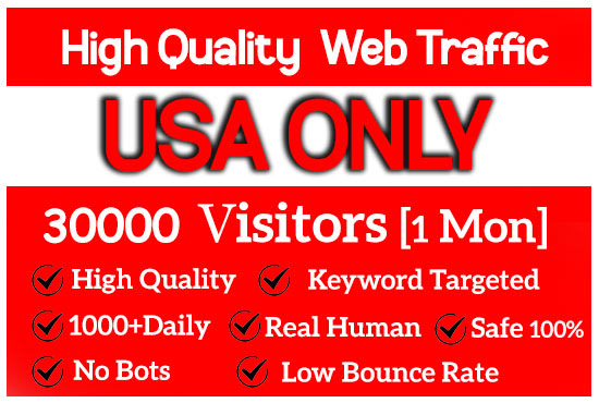 I will send USA keyword targeted quality web traffic