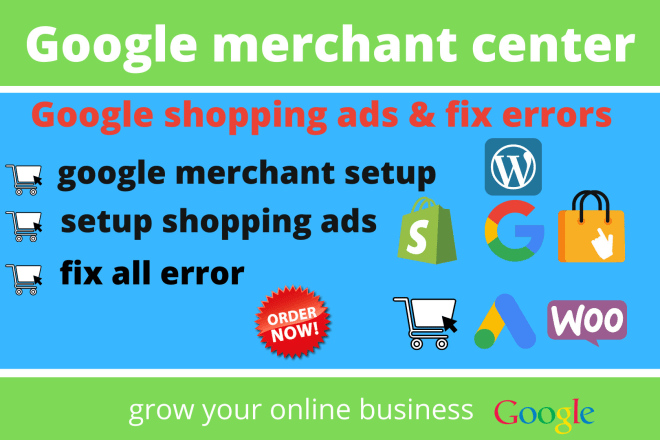 I will setup google shopping ads for shopify store and fix error