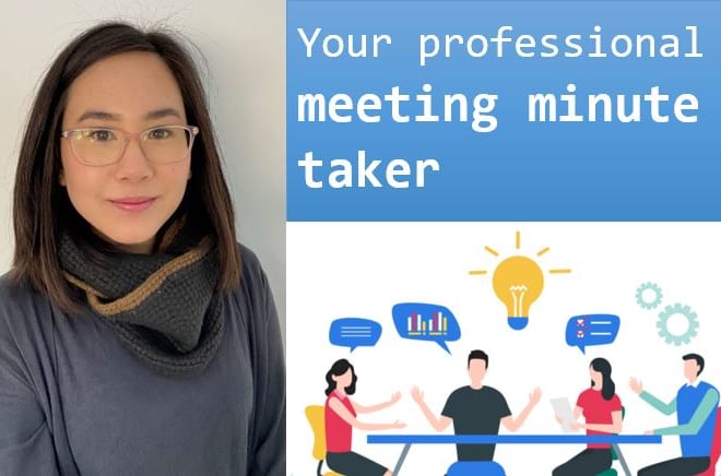 I will take meeting minutes or compile action items from your virtual meeting