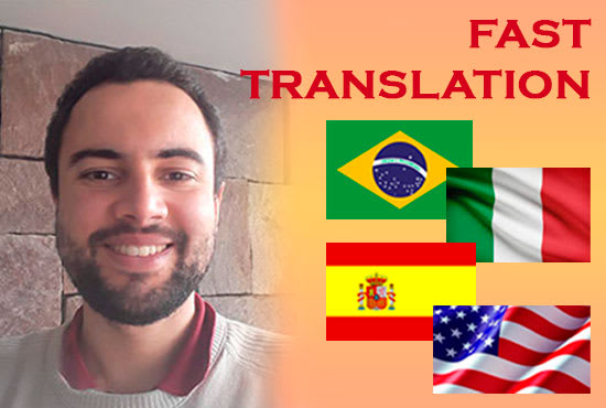 I will translate 1000 words in english, spanish or portuguese