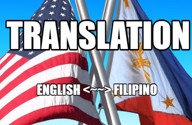 I will translate filipino tagalog and english