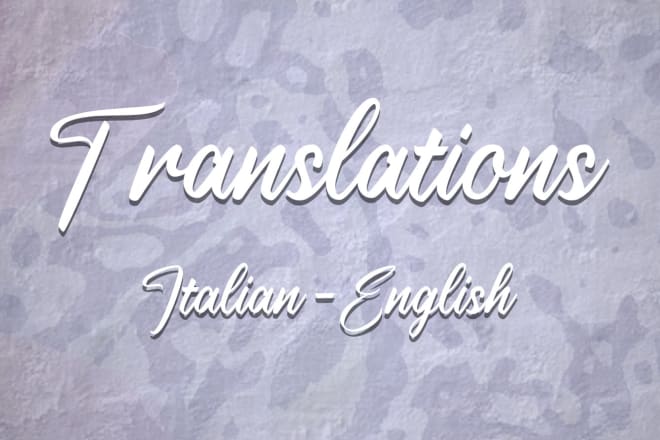 I will translate for you 1200 words from english to italian