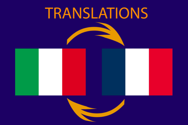 I will translate french to italian and italian to french