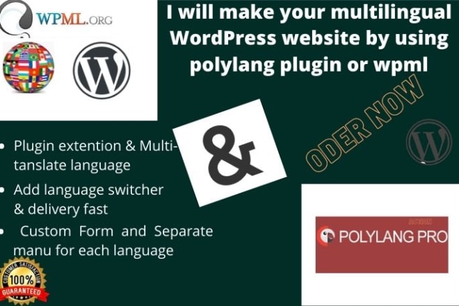 I will translate your wordpress website by using wpml or ploylang