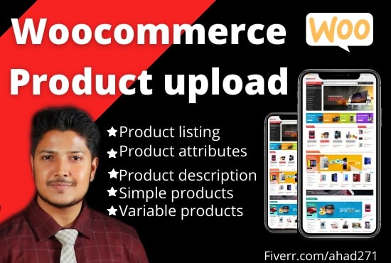 I will upload or add woocommerce products to your store
