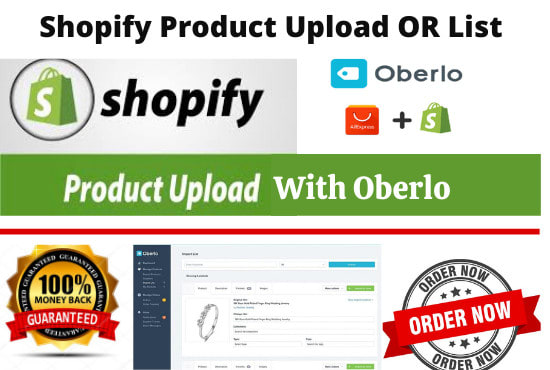 I will upload,list products shopify dropshipping store via oberlo