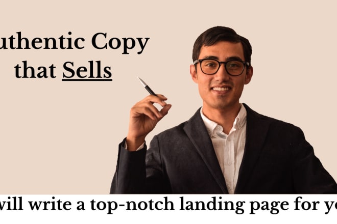 I will write a landing page that converts for you