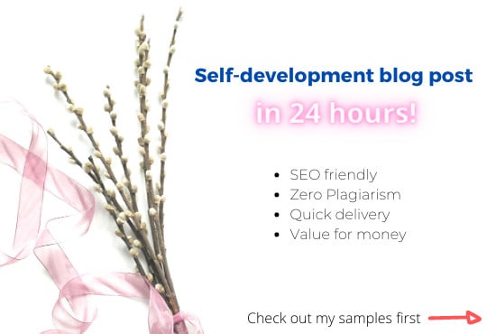 I will write self development article or blog posts