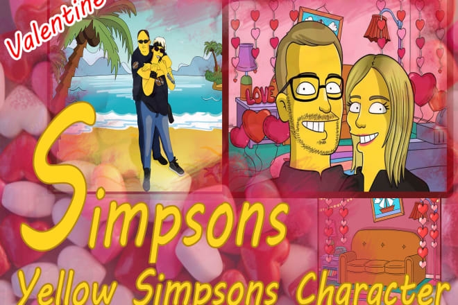 I will yellow simpsons characters through your pictures