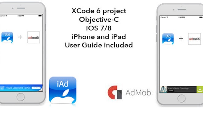 I will add any kind of ads iAds,Admob,Interstitial Ads in iOS apps