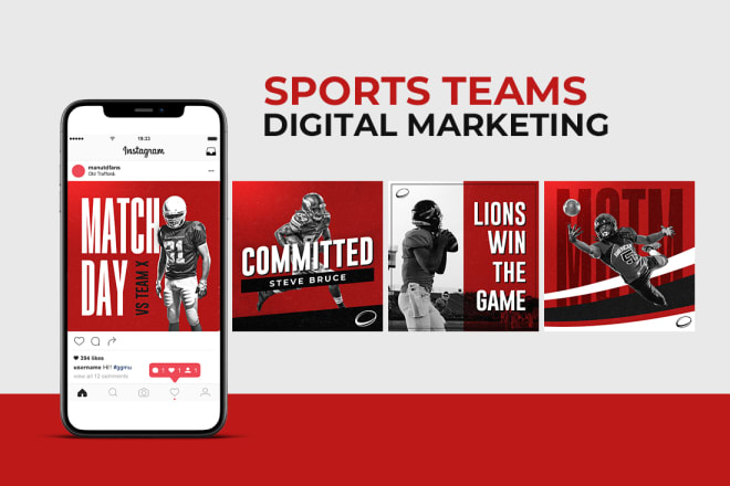 I will be the social media manager and content creator for your sports team