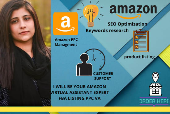 I will be your expert amazon VA for listing,PPC and pl