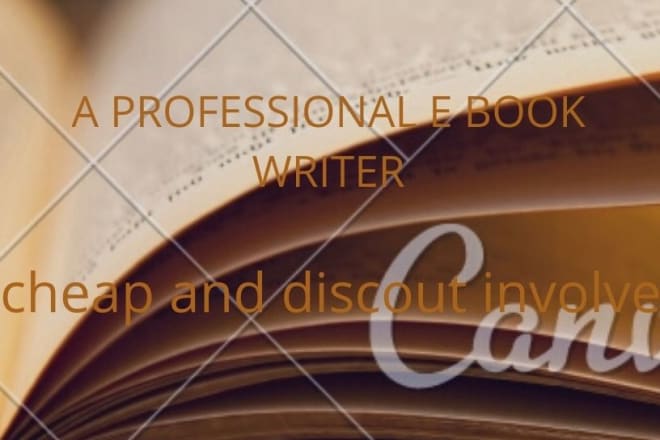 I will be your professional ebook writer,ghost writer and content writer