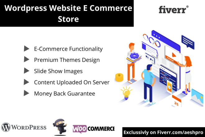 I will build ecommerce website online store in wordpress, woo commerce