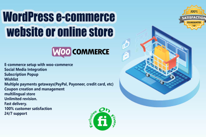 I will build professional wordpress ecommerce website or online store