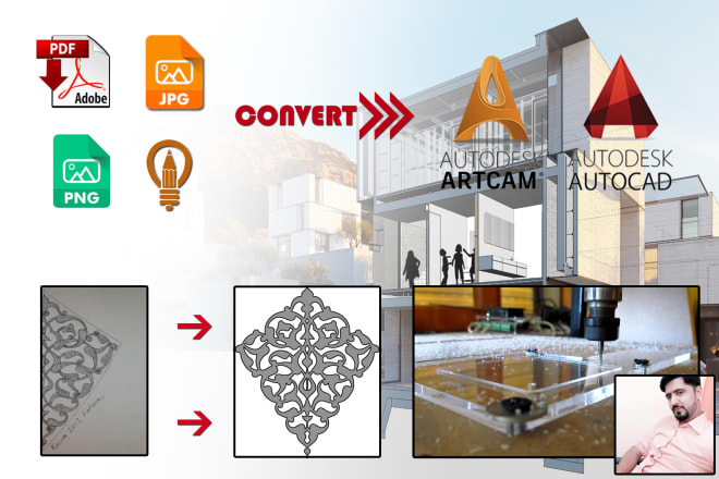 I will convert pdf, sketch or image drawing to autocad and sketchup