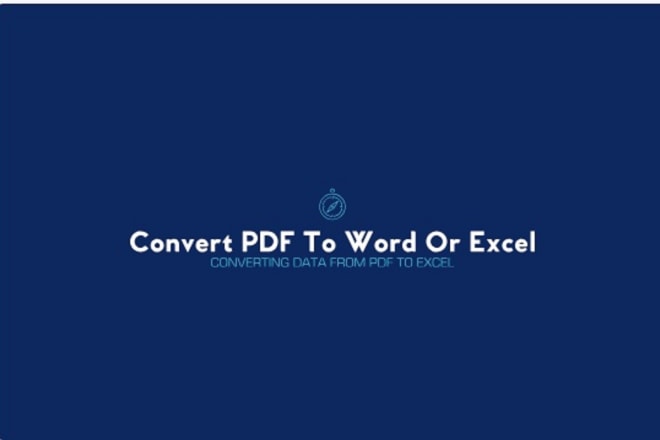 I will convert PDF to a word or excel data entry helper
