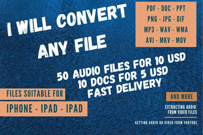 I will converter PDF, ebook, audio, images, docs etc
