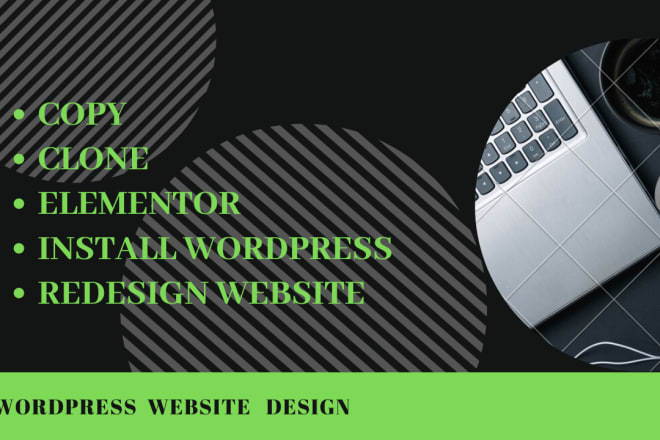I will copy,clone or redesign wordpress website useing elementor