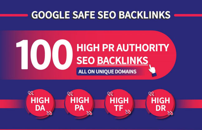 I will create 100 unique domain SEO backlink on high dr 100 sites