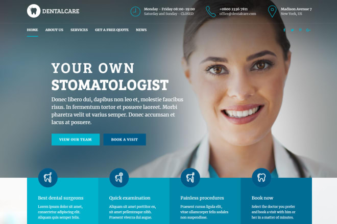 I will create a doctor, clinic, hospital or medical website design