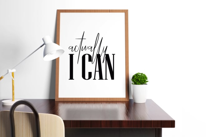 I will create a minimalist poster, printable wall art for you