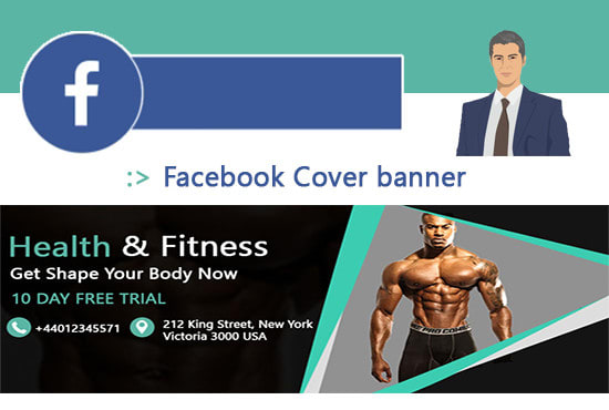 I will create a professional facebook cover banner design in 24 h