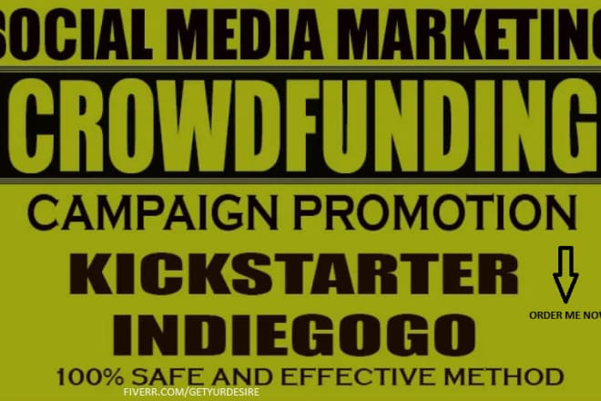 I will create a successful crowdfunding campaign fundraising promotion