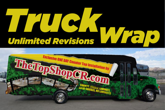 I will create amazing and professional food truck wrap and any vehicle car wrap designs