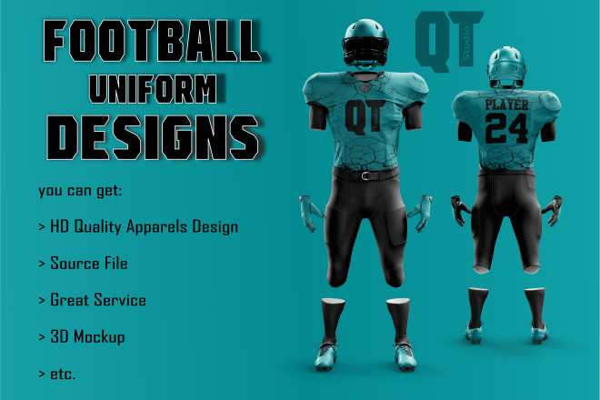 I will create american football uniform design