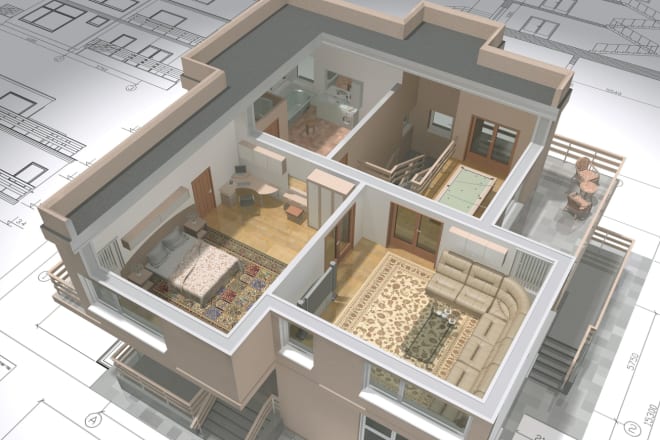 I will create an amazing 2d floor plan to 3d floor plan sketchup