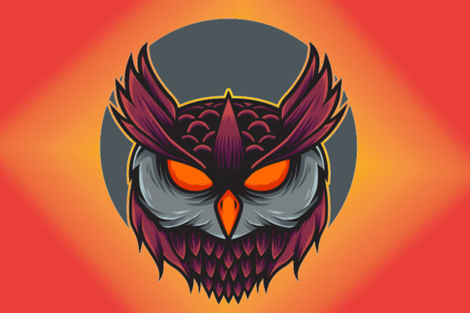 I will create an eye catching and impressive owl head logo for you
