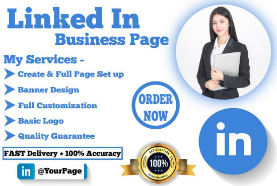 I will create and set up linkedin business page