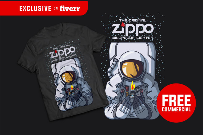 I will create astronaut t shirt design for your project