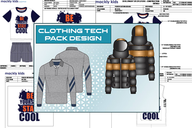 I will create awesome fashion tech pack designs