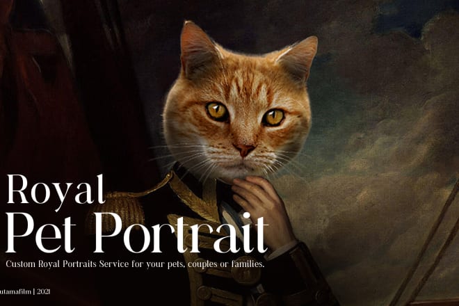 I will create custom royal pet portrait in high quality