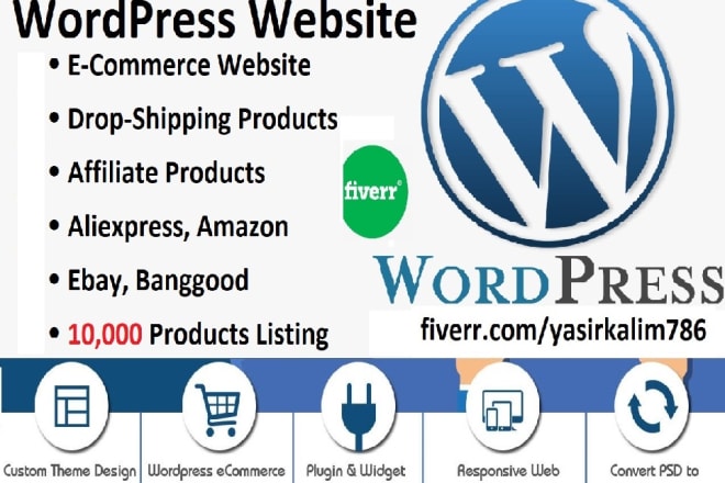 I will create ecommerce wordpress website, amazon affiliate website