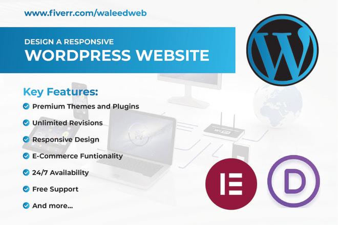 I will create modern wordpress website design and responsive website