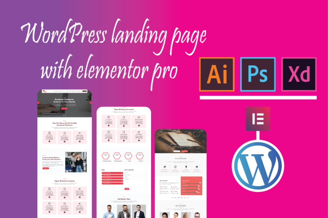 I will create responsive wordpress landing page with elementor pro
