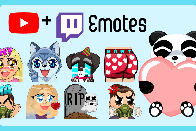 I will create twitch and youtube emotes