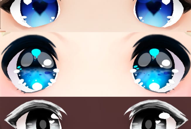 I will custom eye textures for your vroid studio and mmd models