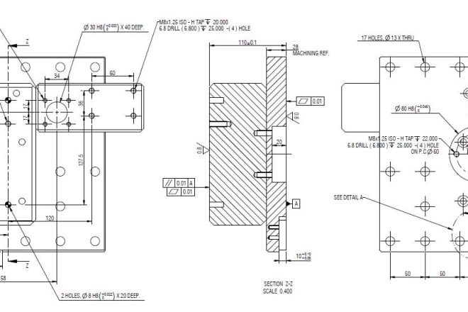 I will design 2d cad technical drawing for production with gdt