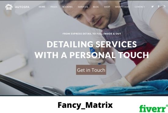 I will design a car washing, detailing, repair website with booking