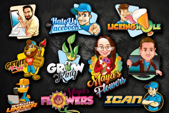I will design a cartoon, mascot or caricature logo for you