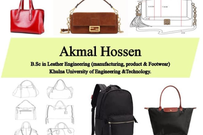I will design a modern bag, handbag and want to work with your concept