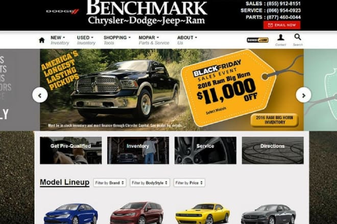 I will design a responsive car dealership website with wordpress