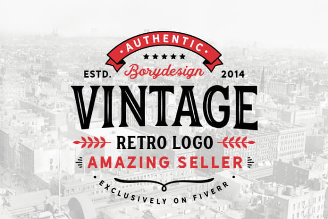 I will design a retro vintage logo